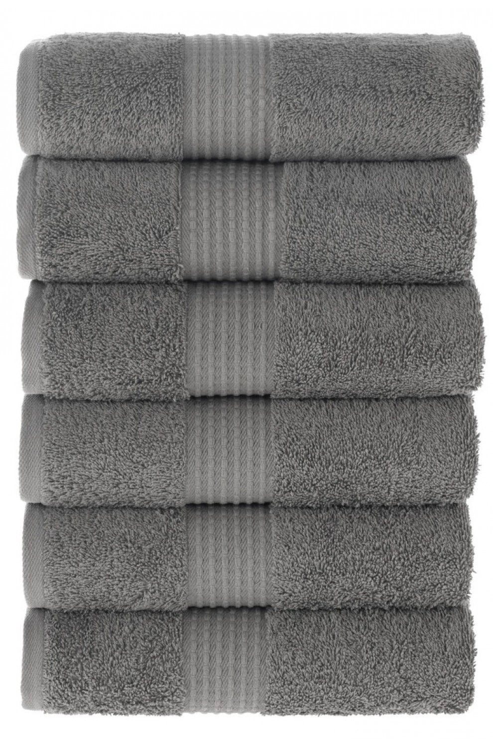 Olachika Home 100% Premium Kwaliteit Katoen 6-delige handdoeken 50X100cm antraciet