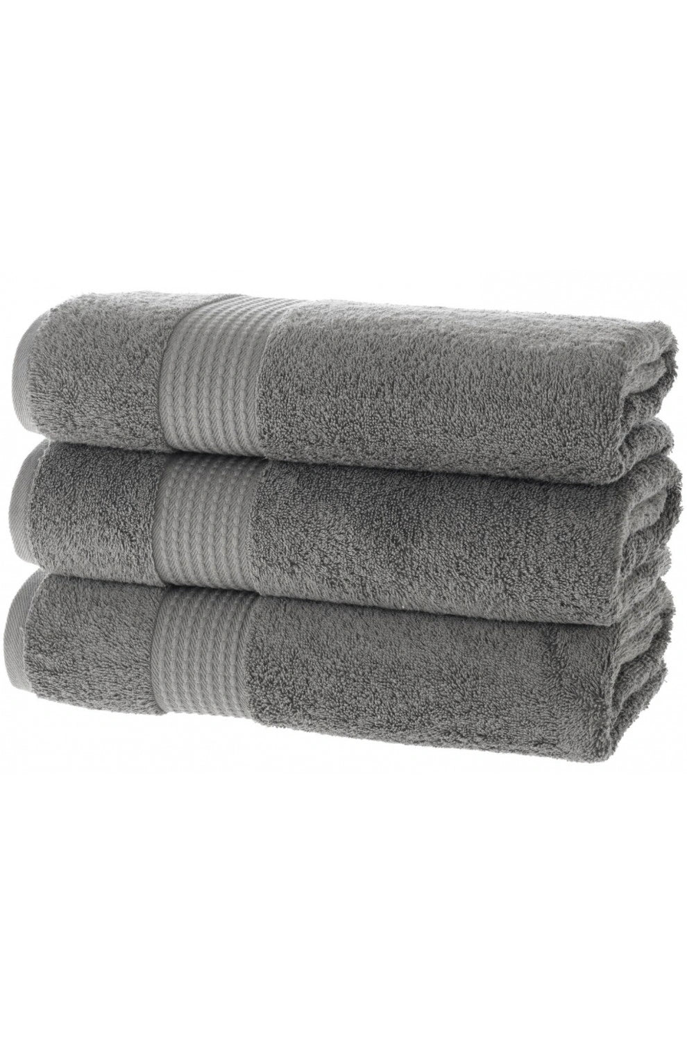 Olachika Home Luxury Bath Towel Set 100% Premium Quality Cotton 3-piece Bath Towel 70X140CM Anthracite