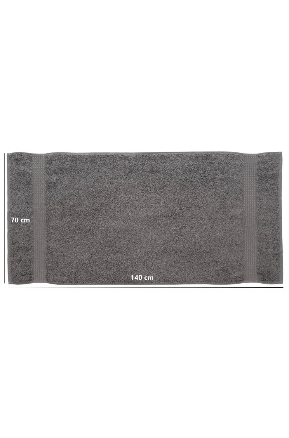 Olachika Home Luxury Bath Towel Set 100% Premium Quality Cotton 3-piece Bath Towel 70X140CM Anthracite