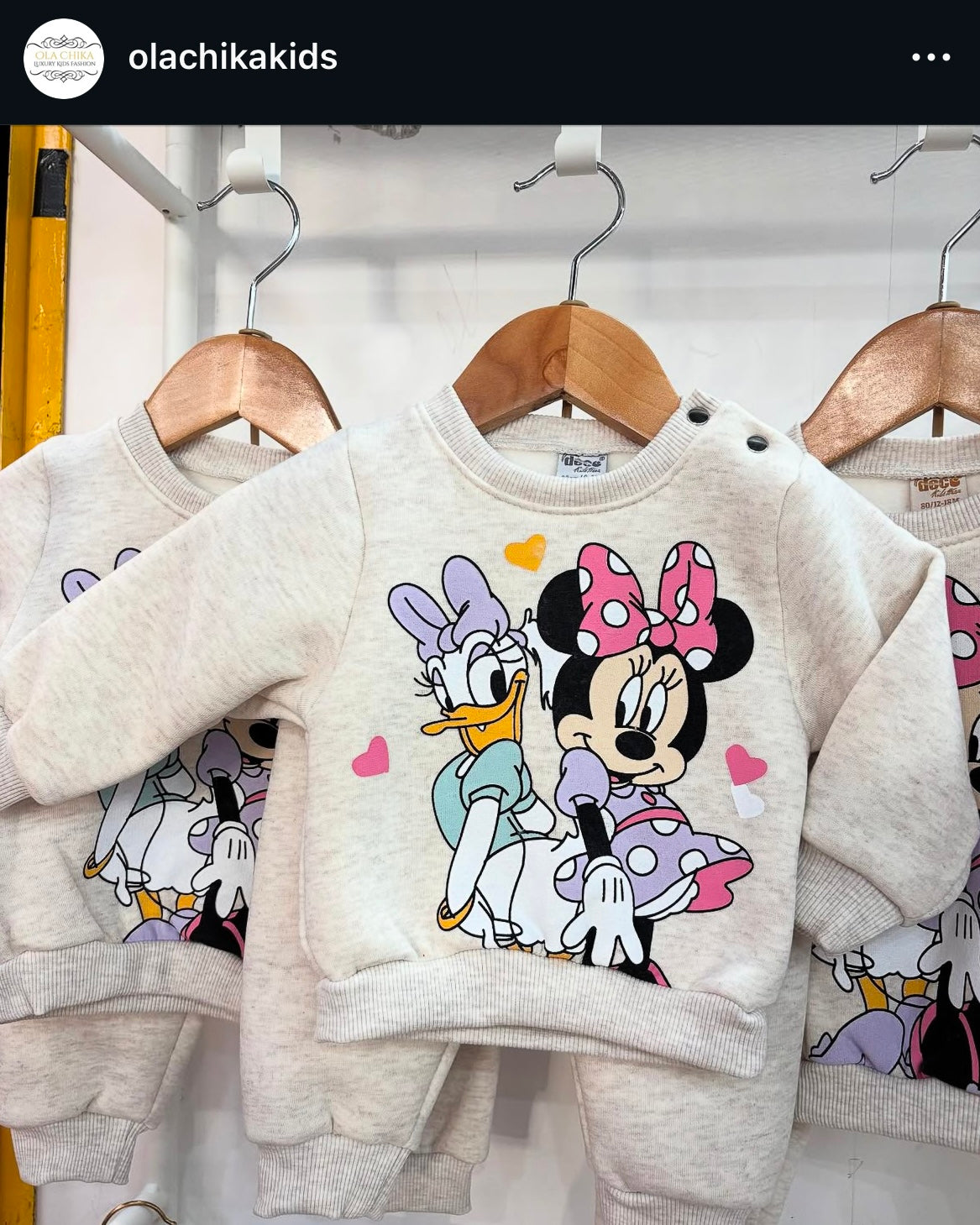 MinnieWear Warm Sporty Jogger Set With Minnie Print Fleece Lined