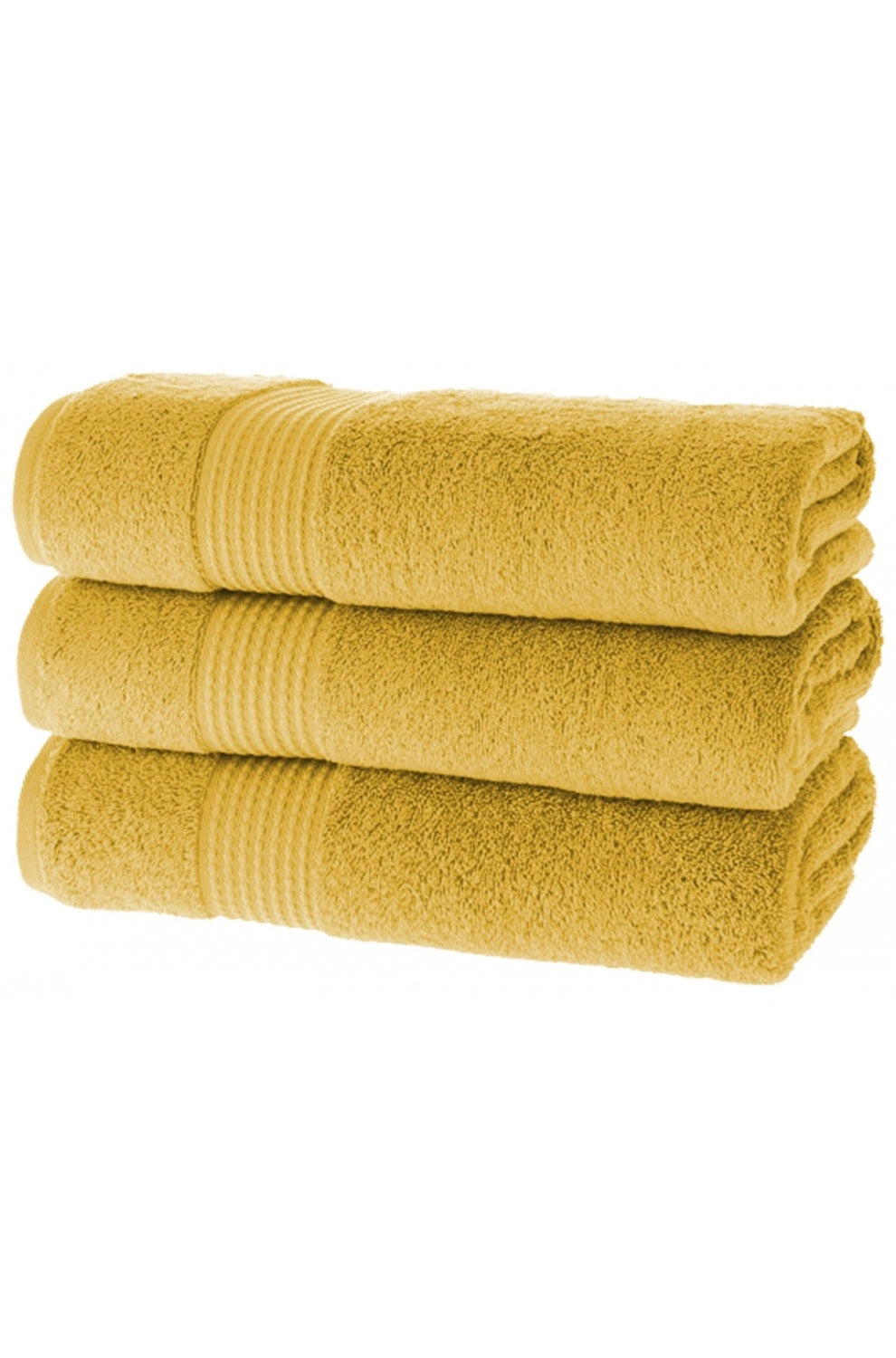 Olachika Home Luxury Bath Towel Set 100% Premium Quality Cotton 3-piece Bath Towel 70X140CM Gold