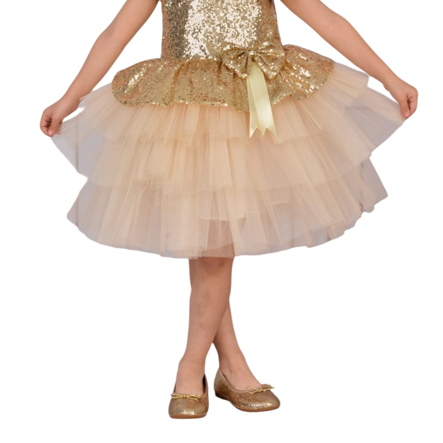 Gold Glitter Princess Tutu Party Dress