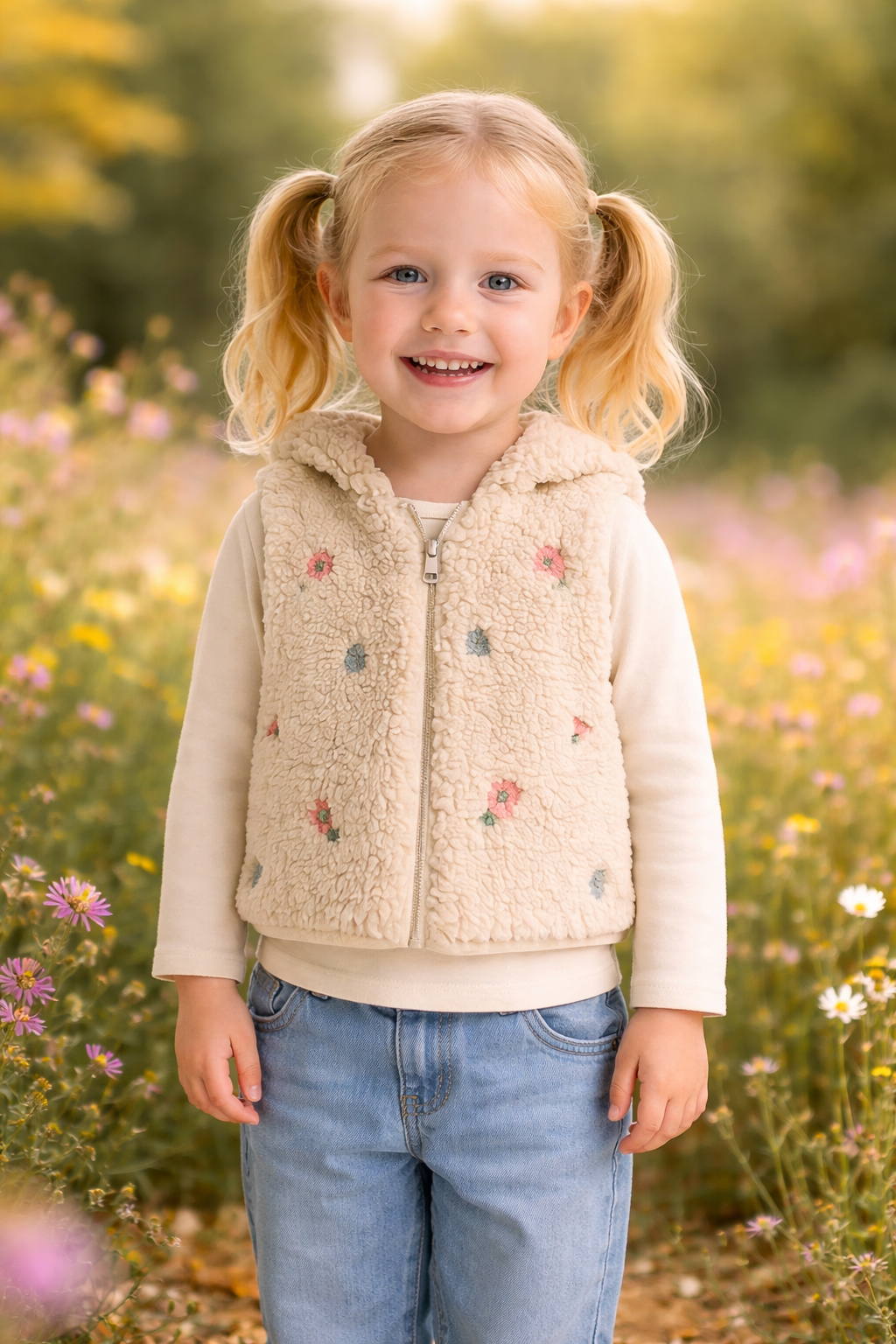 Bodysuit Bebé Fluffy Organics Fluffy Warm Body con Estampado Floral