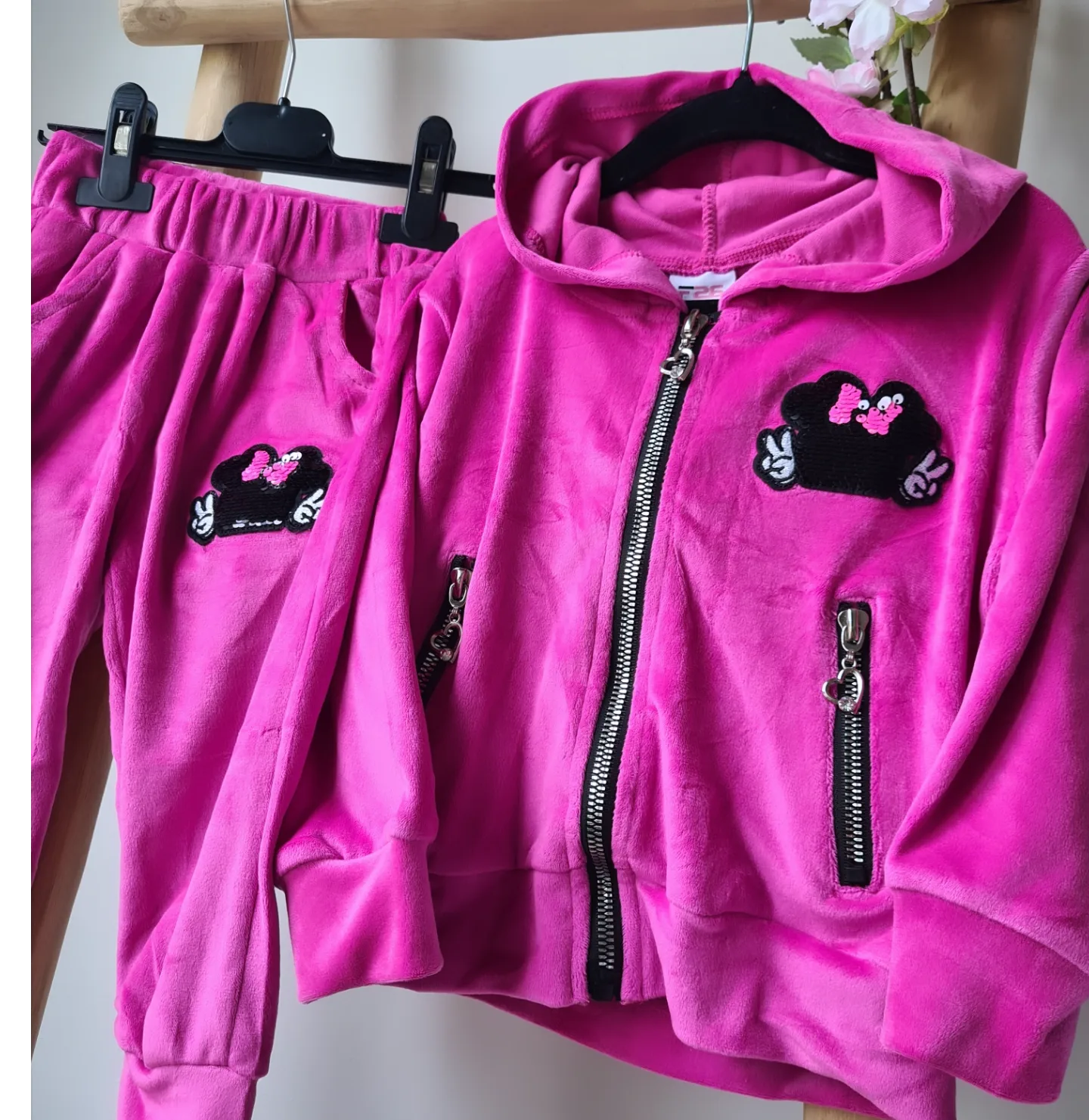 Girls Velvet Comfi Set