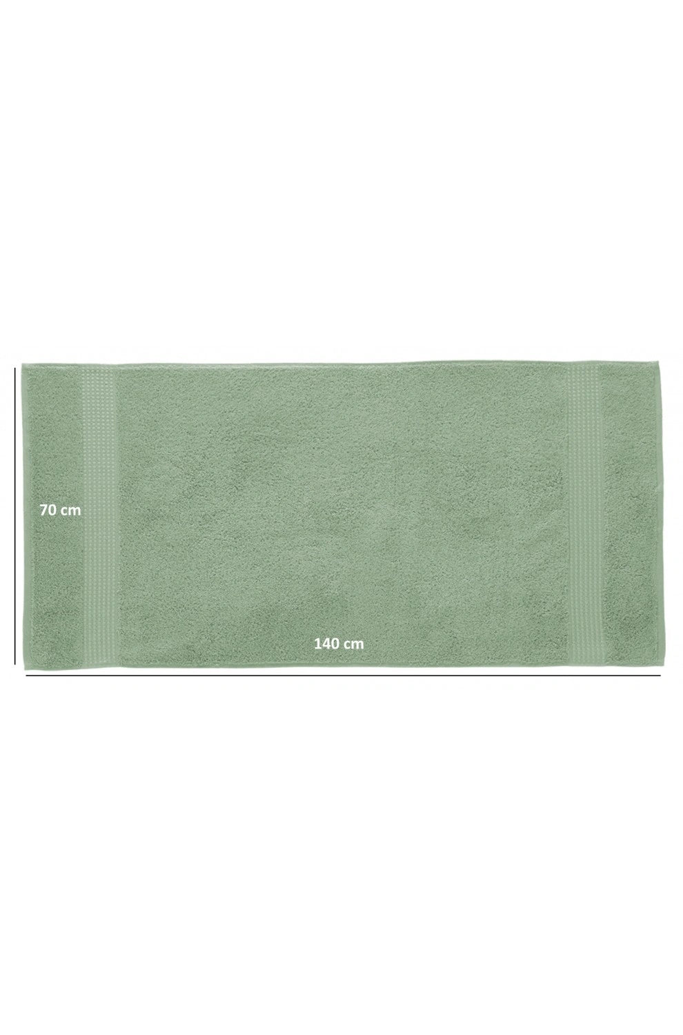 Olachika Home Luxury Bath Towel Set 100% Premium Quality Cotton 3-piece Bath Towel 70X140CM Iceberg Green