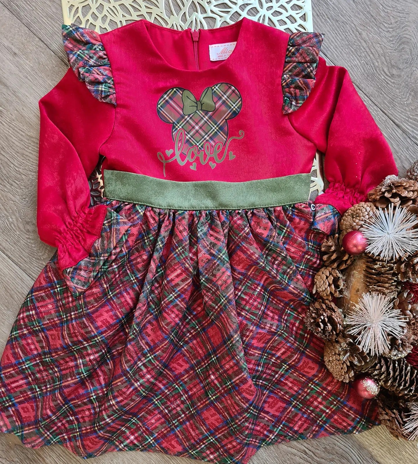 Olachika Kids Love Christmas Satin Glamour Dress OlaChika Baby & Kids Collection Olachika Kids Love Christmas Satin Glamour Dress OlaChika Baby & Kids Collection