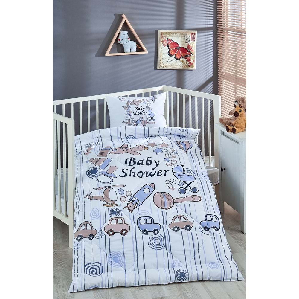 Olachika Home Baby Shower Bedrukt 100% Katoenen Siliconen Vezel Baby Quilt + Kussen