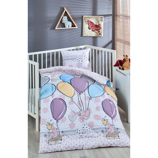 Olachika Home Printed 100% Cotton Silicone Fiber Baby Quilt+Pillow