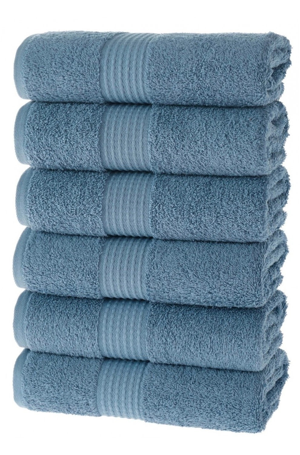 Olachika Home 100% Premium Kwaliteit Katoen 6-delige handdoeken 50X100cm Blauw