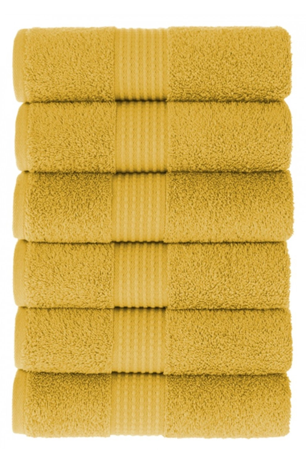 Olachika Home 100% Premium Kwaliteit Katoen 6-delige handdoeken 50X100cm Goud