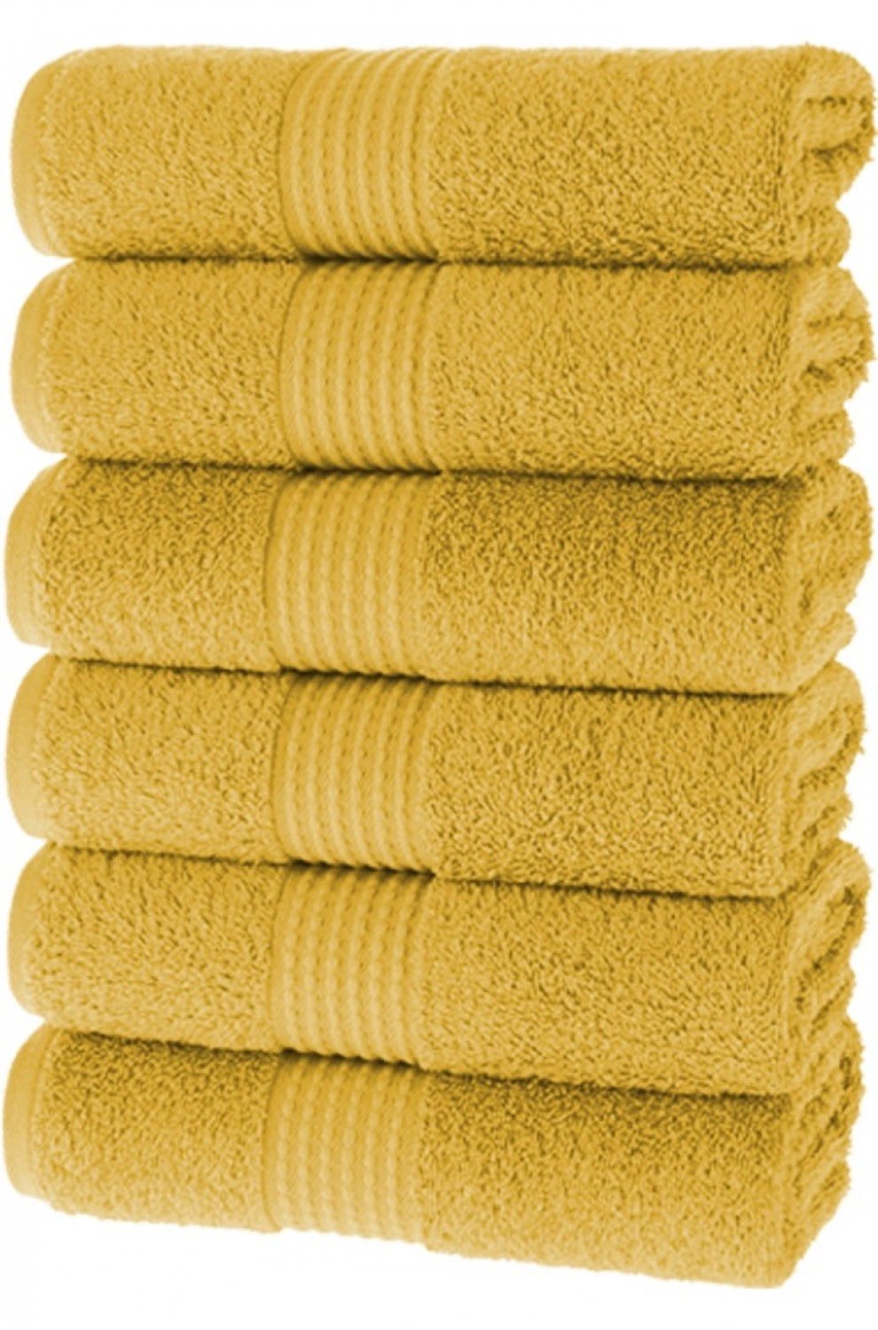 Olachika Home 100% Premium Kwaliteit Katoen 6-delige handdoeken 50X100cm Goud