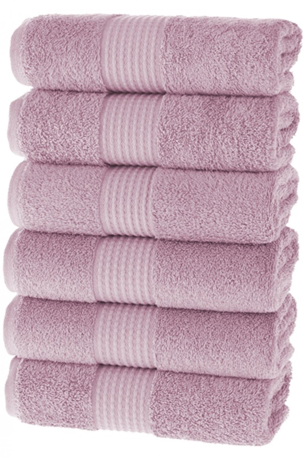 Olachika Home 100% Premium Kwaliteit Katoen 6-delige handdoeken 50X100cm Oudroze