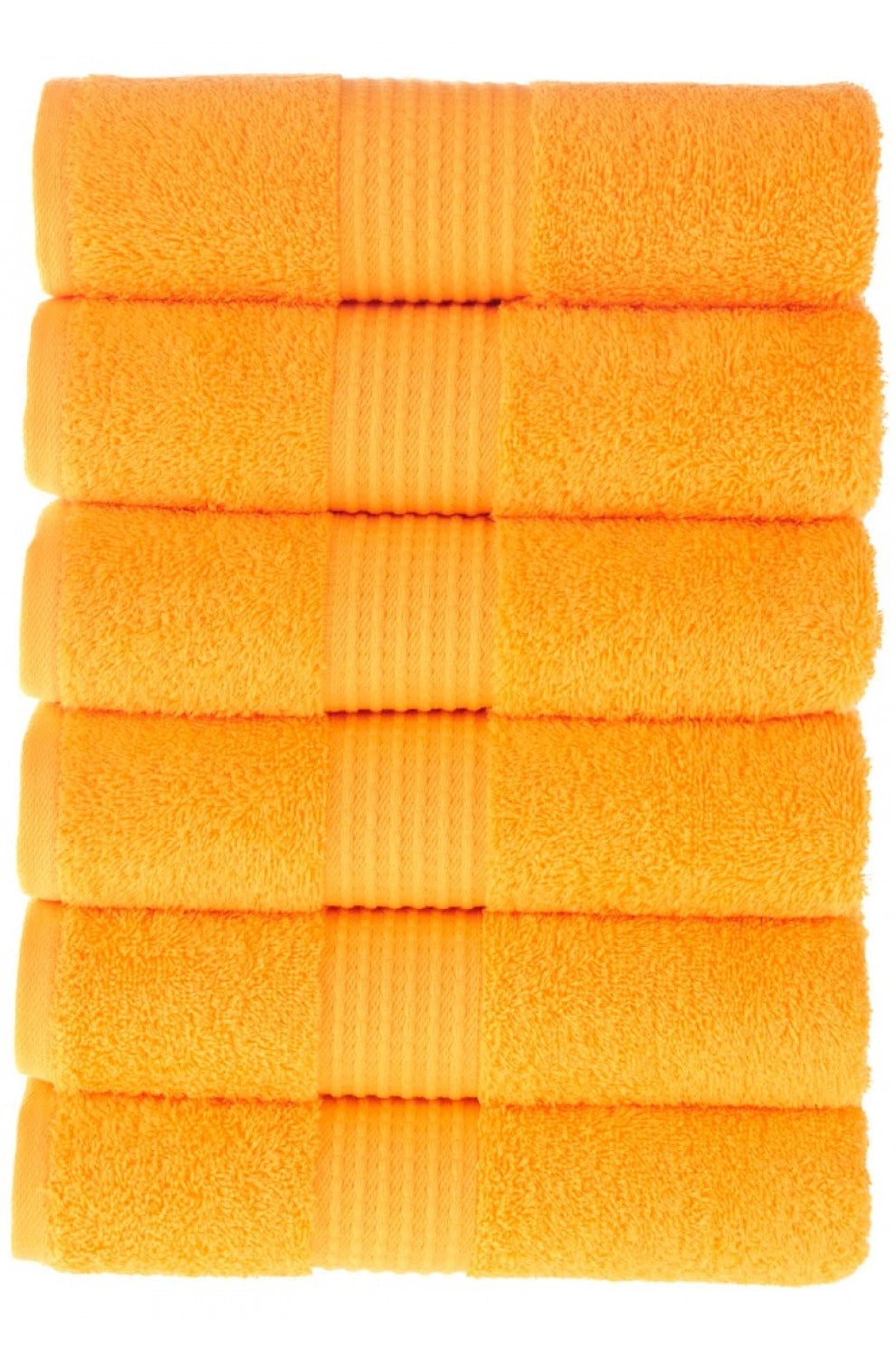 Olachika Home 100% Premium Kwaliteit Katoen 6-delige handdoeken 50X100cm oranje