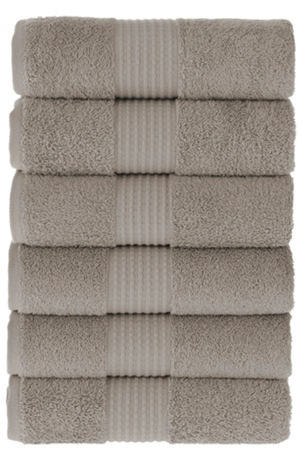 Olachika Home 100% Premium Kwaliteit Katoen 6-delige handdoeken 50X100cm Taupe