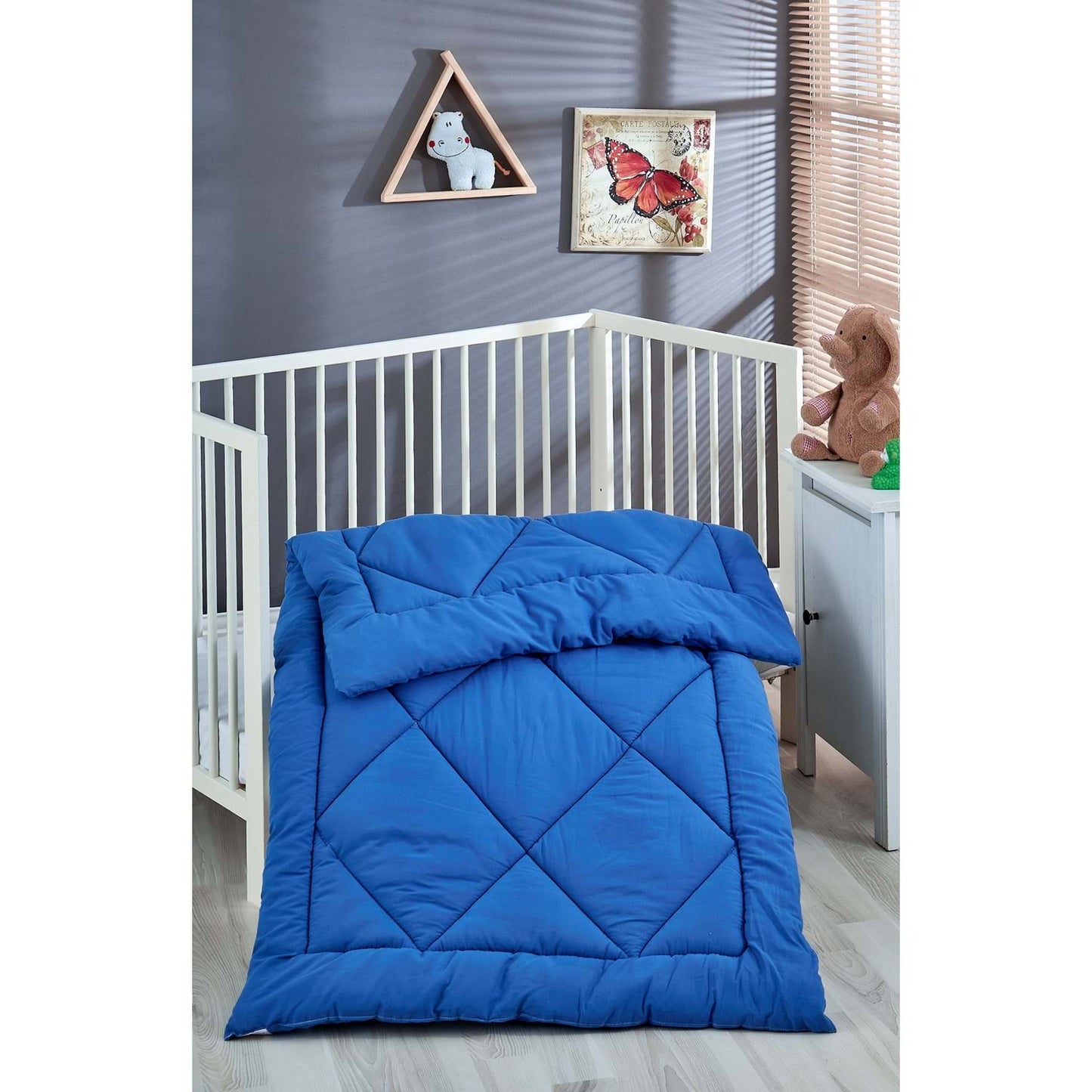 Microvezel Baby Quilt 95x145 cm Blauw