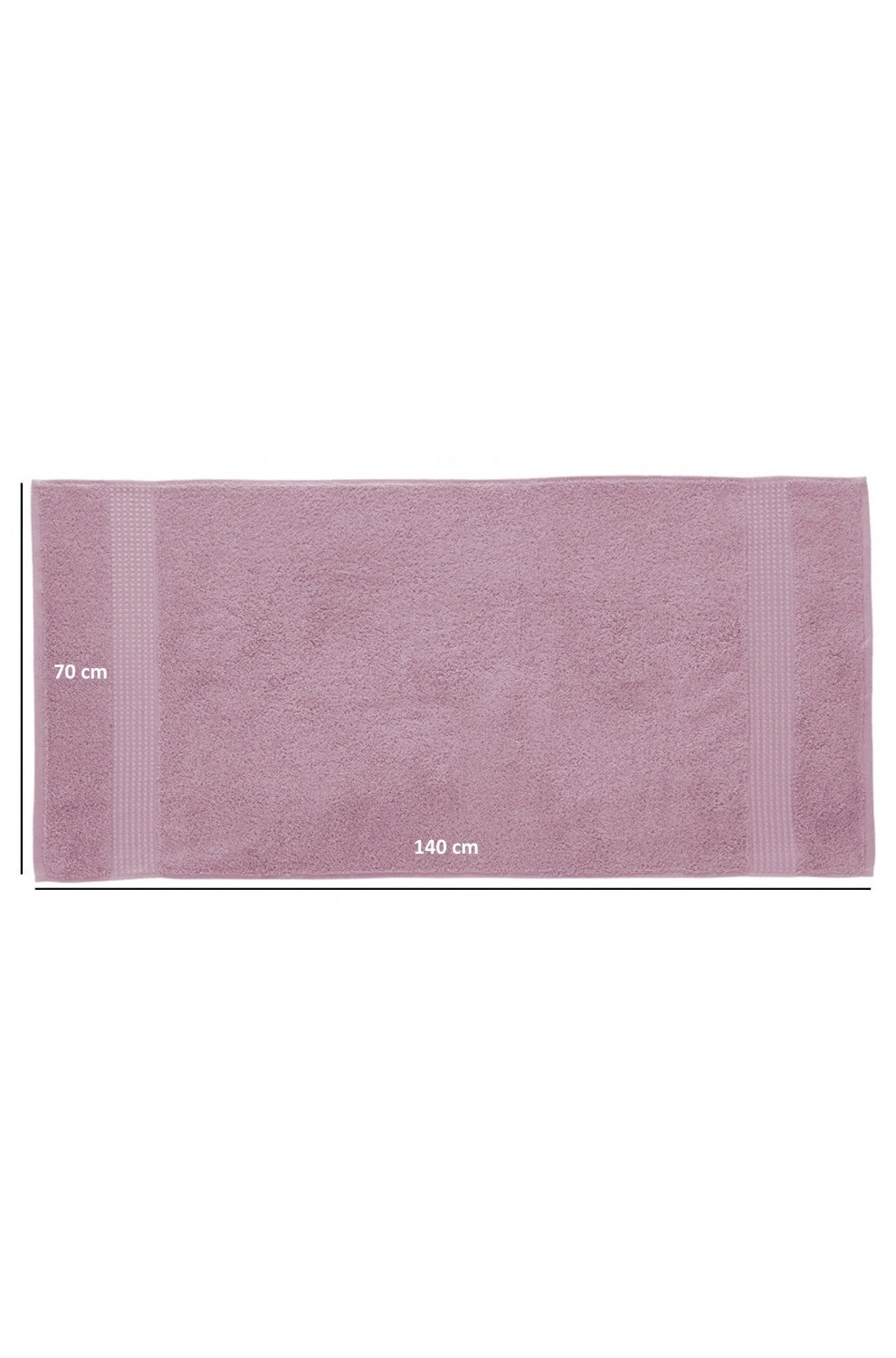Olachika Home Luxury Bath Towel Set 100% Premium Quality Cotton 3-piece Bath Towel 70X140CM Old Rose