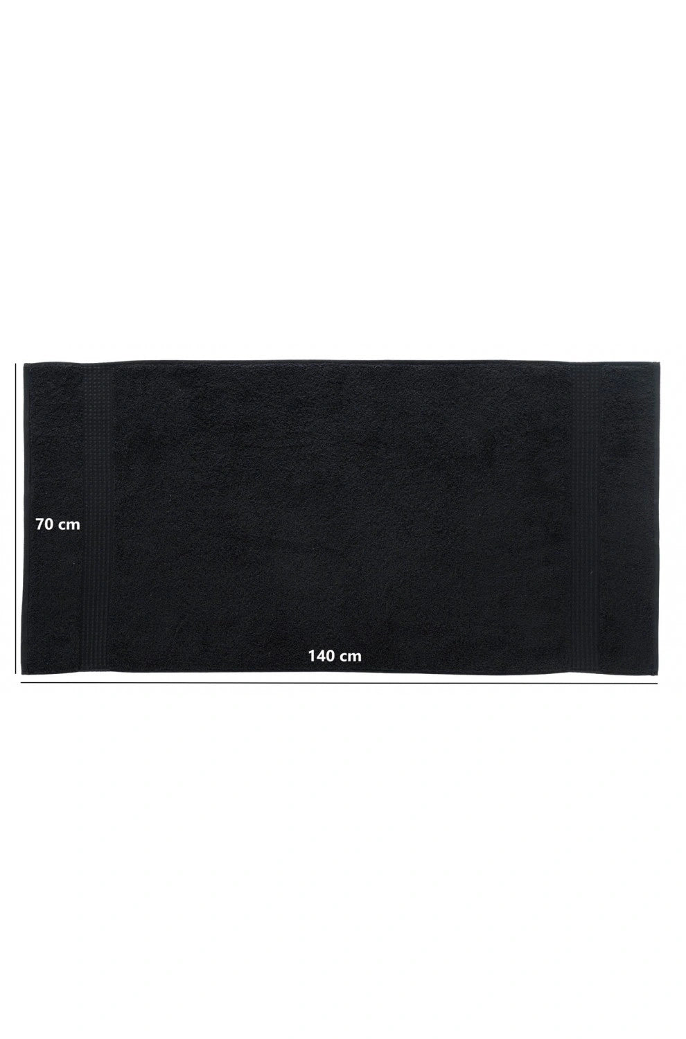 Olachika Home Luxury Bath Towel Set 100% Premium Quality Cotton 3-piece Bath Towel 70X140CM Black