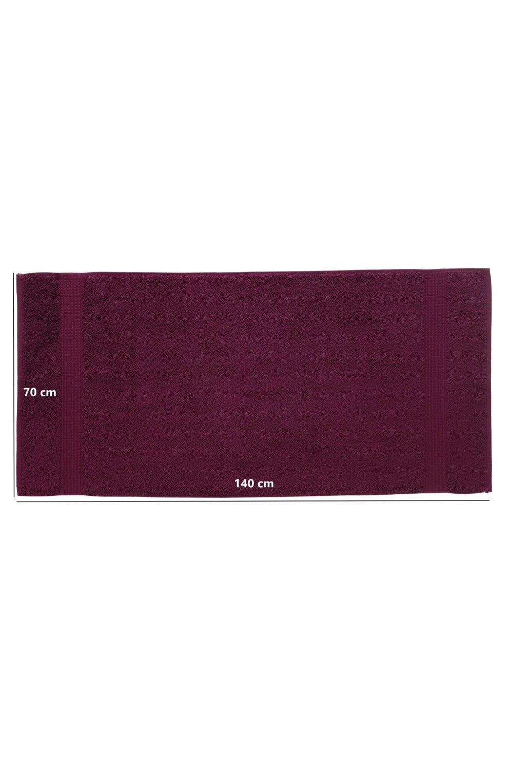 Olachika Home Luxury Bath Towel Set 100% Premium Quality Cotton 3-piece Bath Towel 70X140CM Claret Red