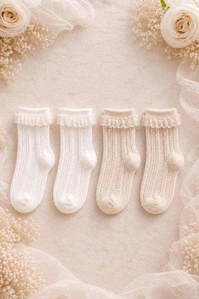 Elegance Baby Socks With Lace Trim Soft Timeless Comfort - Baby Accessories