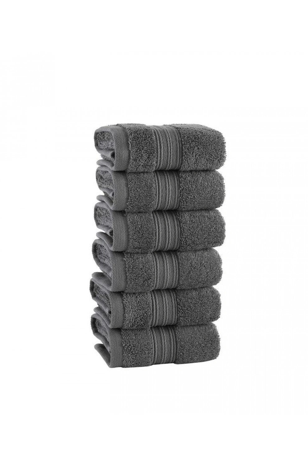 Olachika Home 100% Premium Quality Cotton 30X50CM Mineral Gray set of 6 Kitchen Towels