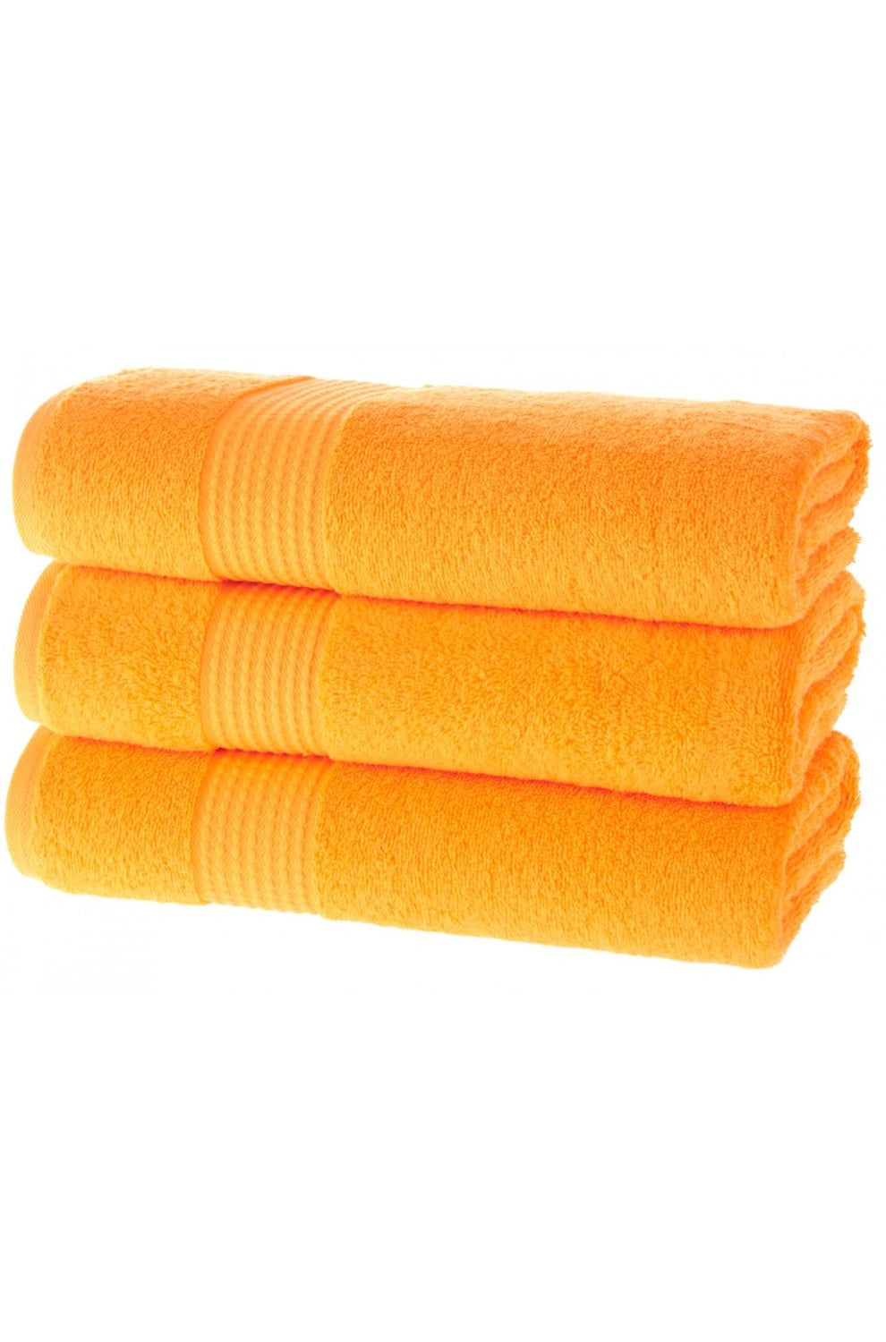 Olachika Home Luxury Bath Towel Set 100% Premium Quality Cotton 3-piece Bath Towel 70X140CM Orange