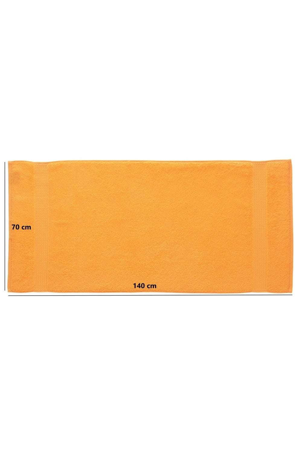 Olachika Home Luxury Bath Towel Set 100% Premium Quality Cotton 3-piece Bath Towel 70X140CM Orange
