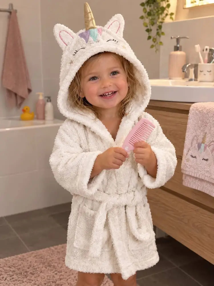 Unicorn Badjas Capuchon - 86 - Baby Accessories