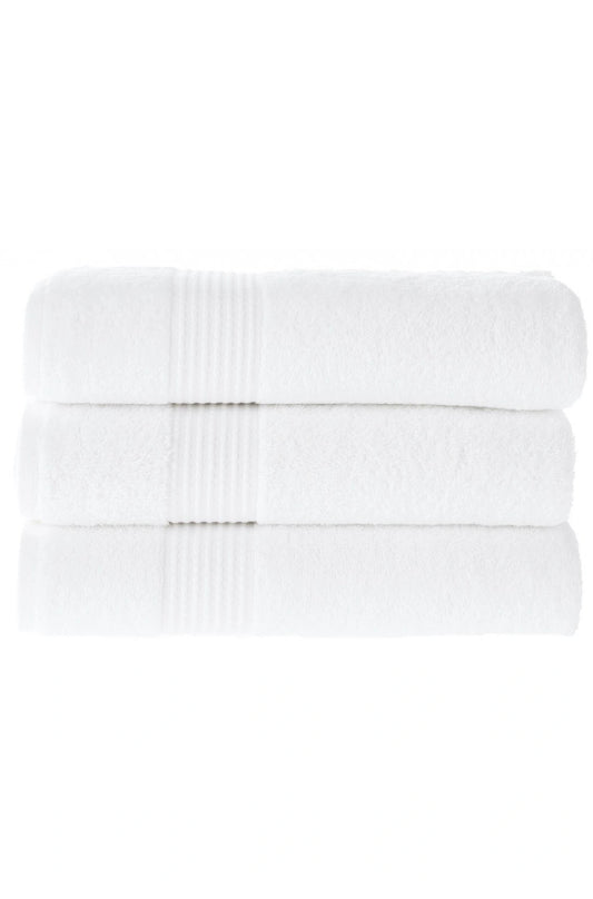 Olachika Home Luxury Bath Towel Set 100% Premium Quality Cotton 3-piece Bath Towel 70X140CM White