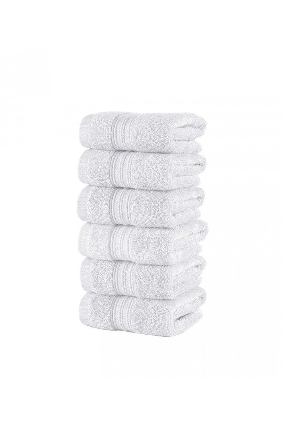 Olachika Home 100% Premium Quality Cotton 30X50CM White set of 6 Kitchen Towels