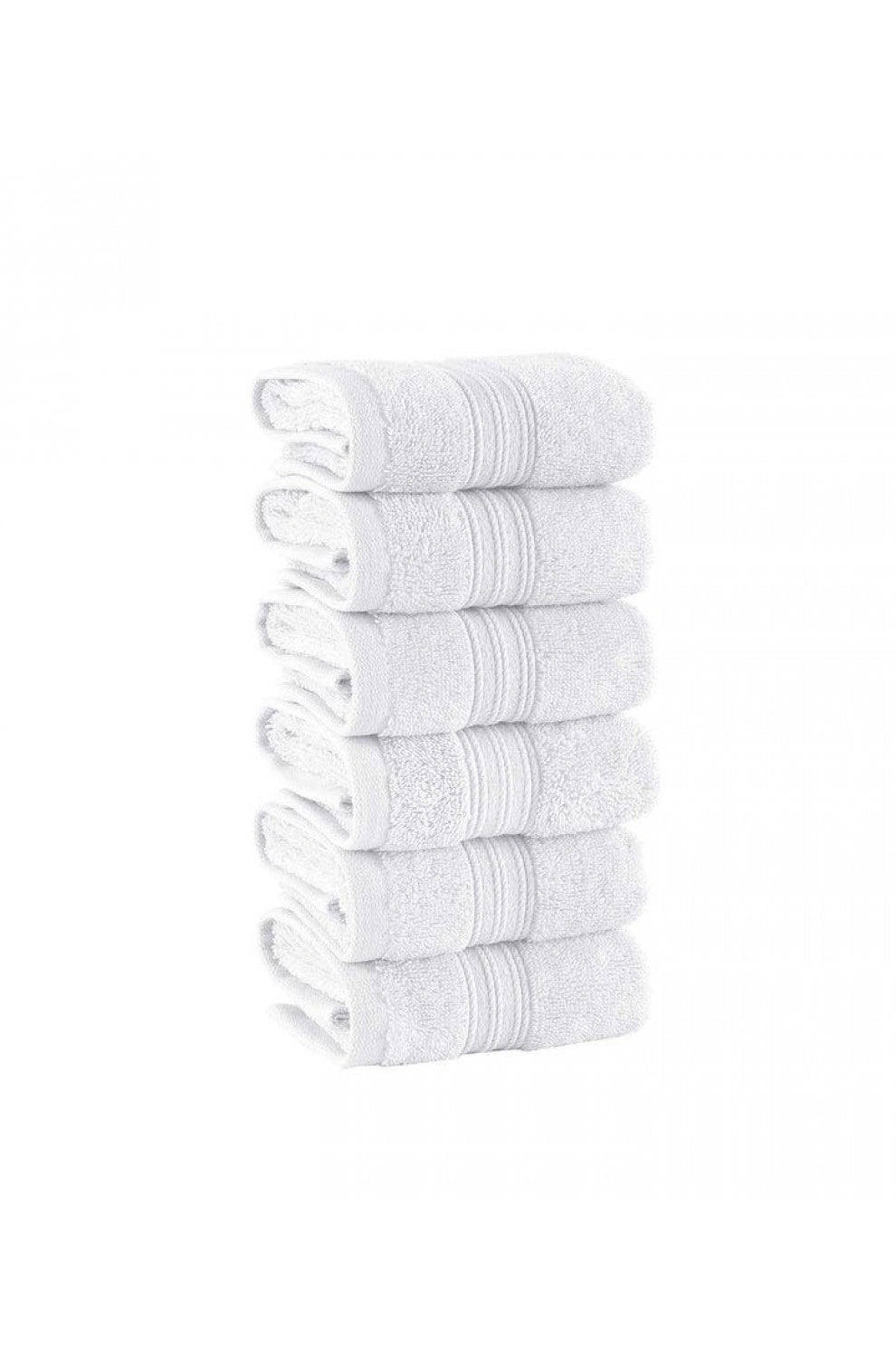 Olachika Home 100% Premium Quality Cotton 30X50CM White set of 6 Kitchen Towels