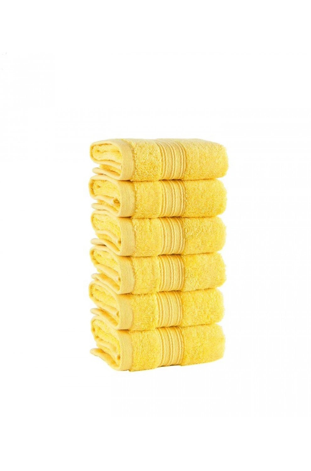 Olachika Home 100% Premium Quality Cotton 30X50CM Yellow set of 6 Kitchen Towels