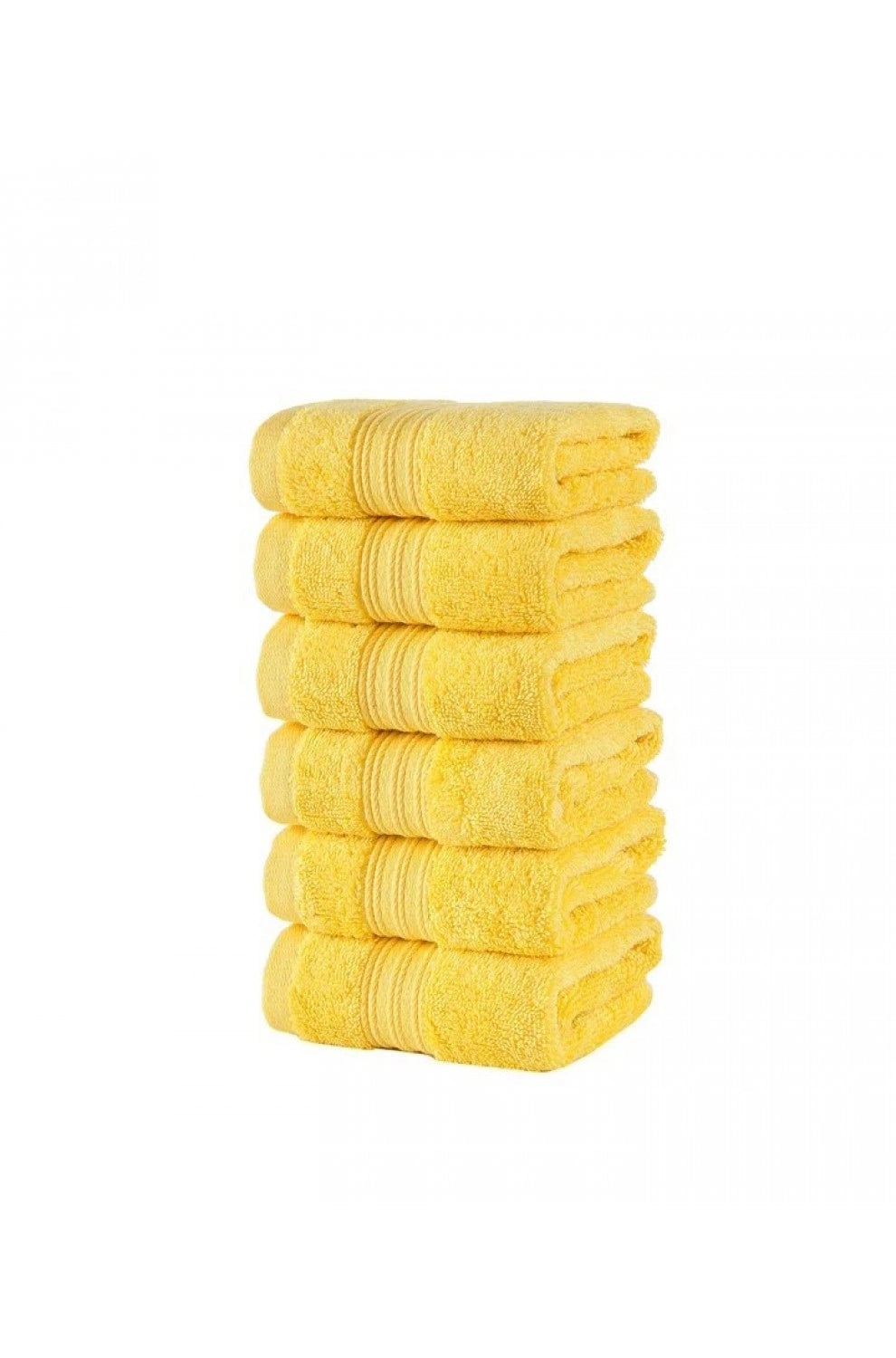 Olachika Home 100% Premium Quality Cotton 30X50CM Yellow set of 6 Kitchen Towels