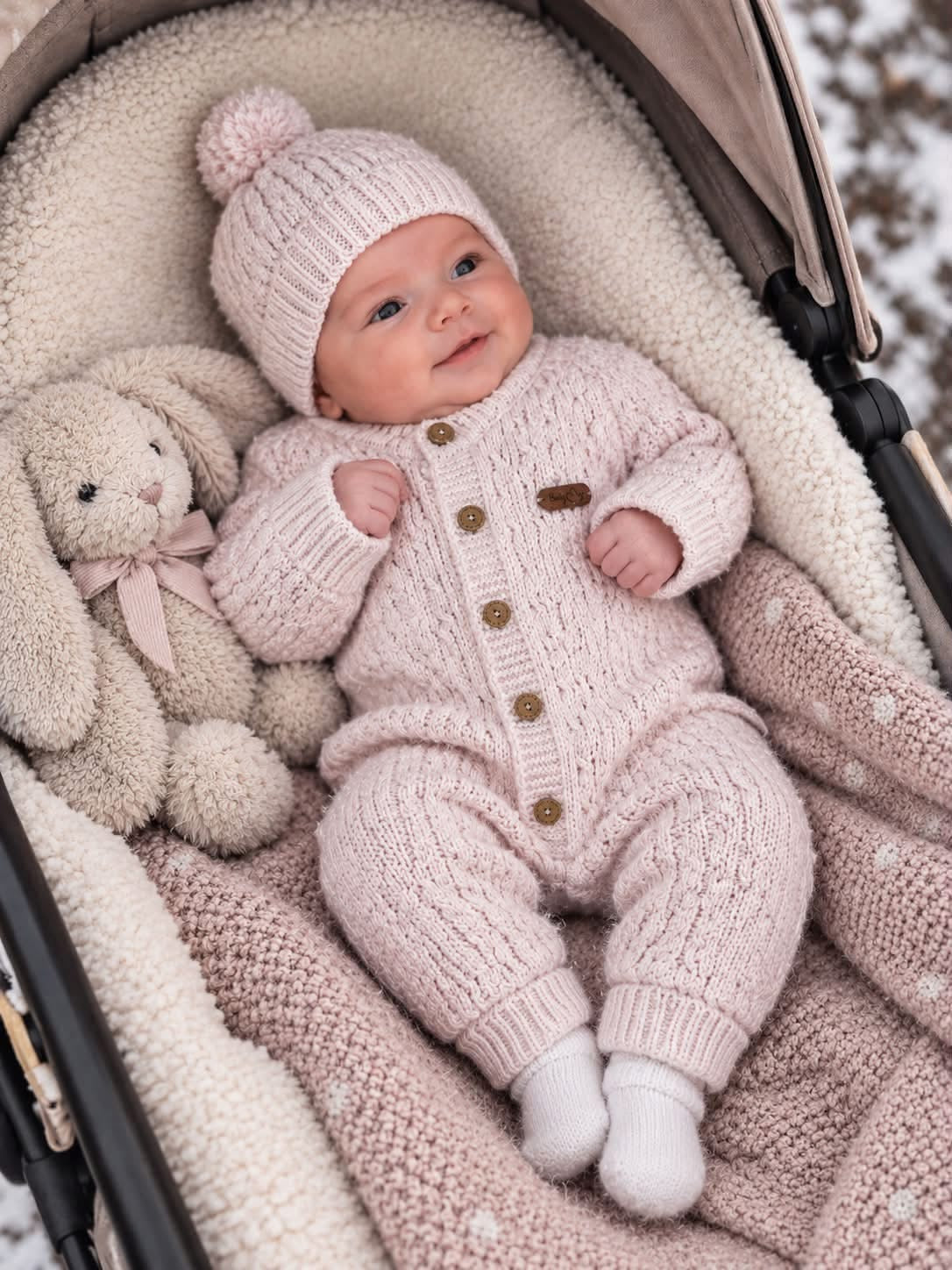 Soft Blush Winter Suit