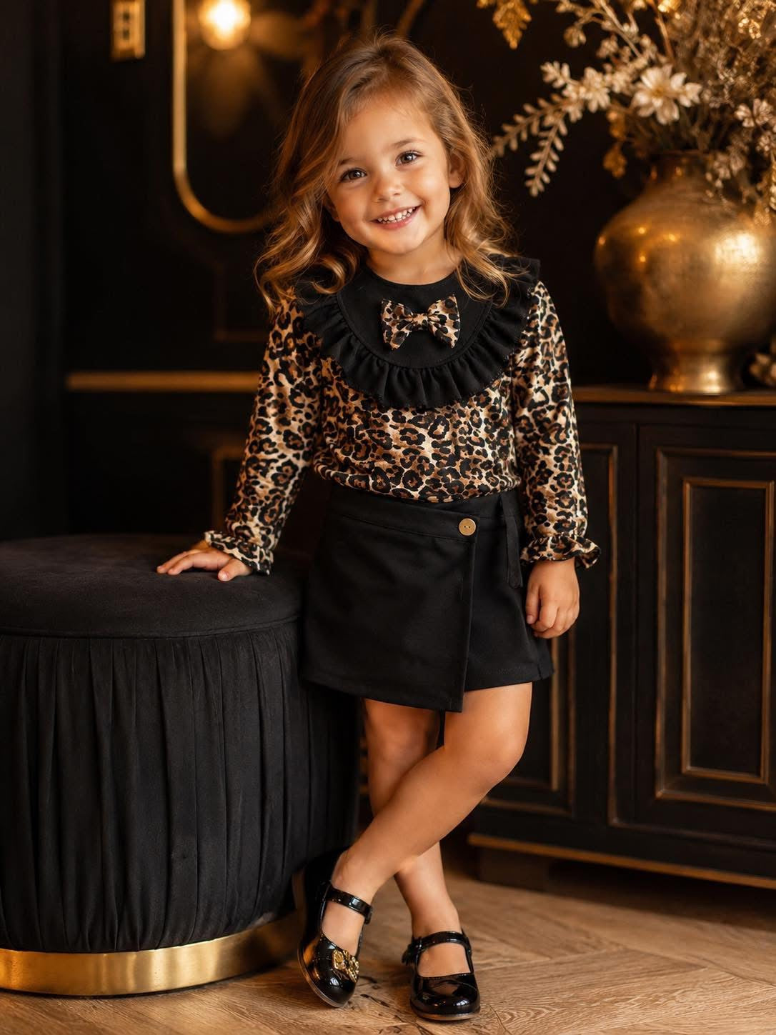 Leopard Bella Girl Soft Fabric Relaxed Fit Leopard Print