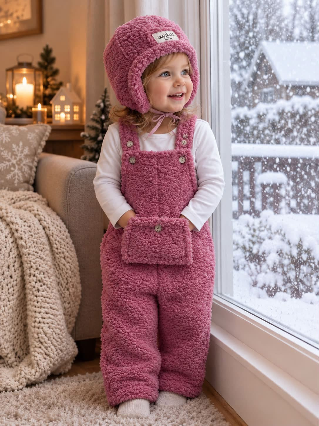 Fluffy Gardensuit Organic Cotton + Winterhat