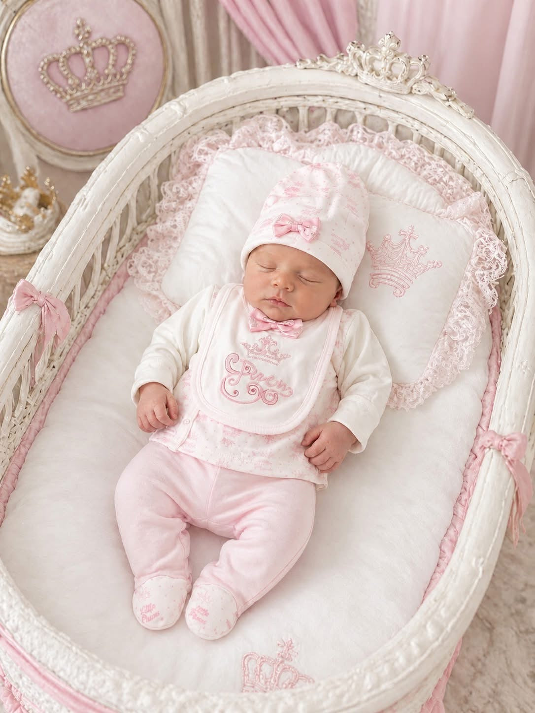 Baby Princess Exclusive 4-Piece Newborn Set All Cotton