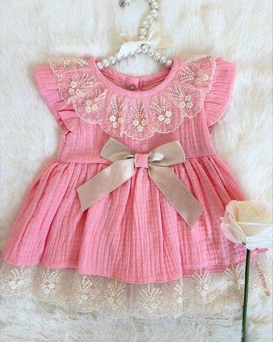 Pink natural spring Dress