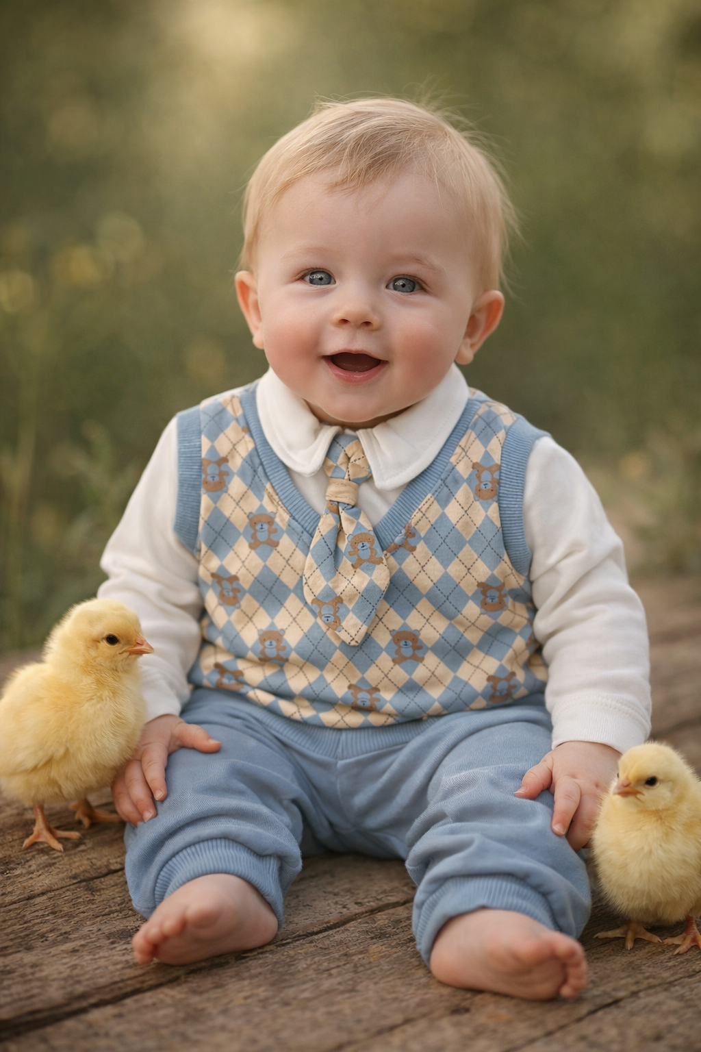 Classic Gentleman Baby Boy Party Set With Pullover And Tie Coordinated Pants For Parties And Special Occasions