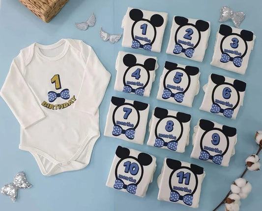 12 month rompers Giftbox