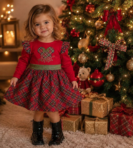 Vestido Festivo De Satén Glamuroso De Navidad Con Dobladillo Rojo Y Verde Y Cremallera Trasera