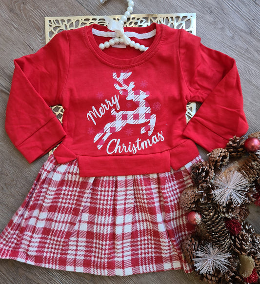 Merry Christmas Reindeer Dress {GIRLZ Collection}