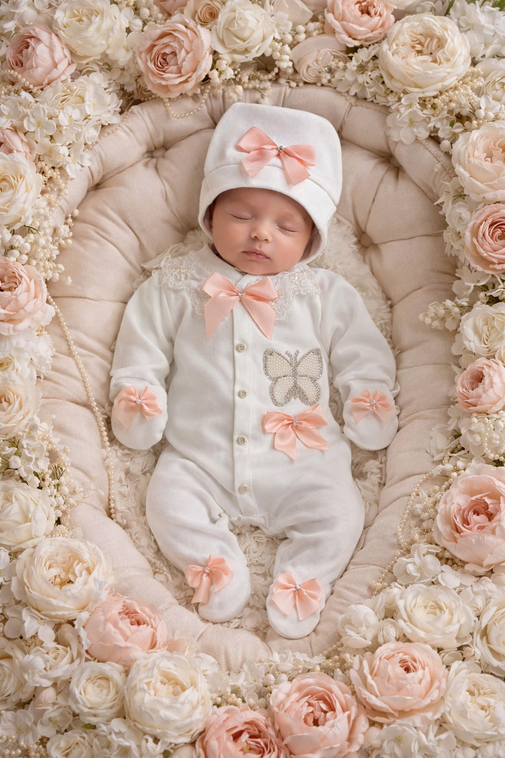 Exclusive Butterfly Bow Baby Couture Set