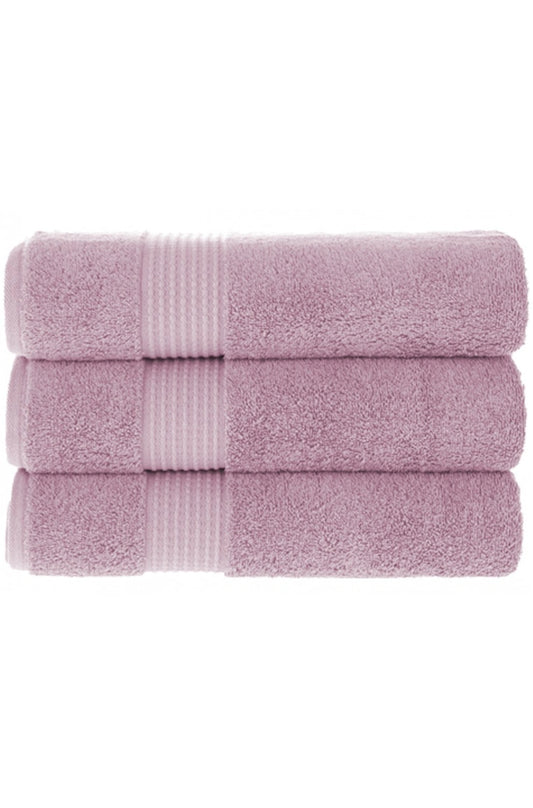 Olachika Home Luxury Bath Towel Set 100% Premium Quality Cotton 3-piece Bath Towel 70X140CM Old Rose