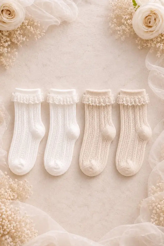 Elegance Baby Socks With Lace Trim Soft Timeless Comfort - Baby Accessories