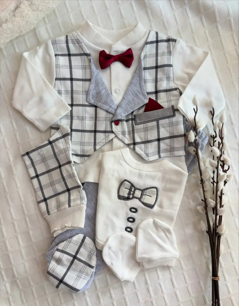 Exclusive Gentleman Gift Set 5 Piece Cotton Baby Boy - 50/56 Newborn - Babyset
