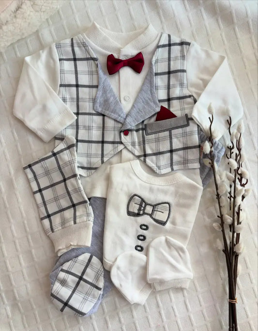Exclusive Gentleman Gift Set 5 Piece Cotton Baby Boy - 50/56 Newborn - Babyset