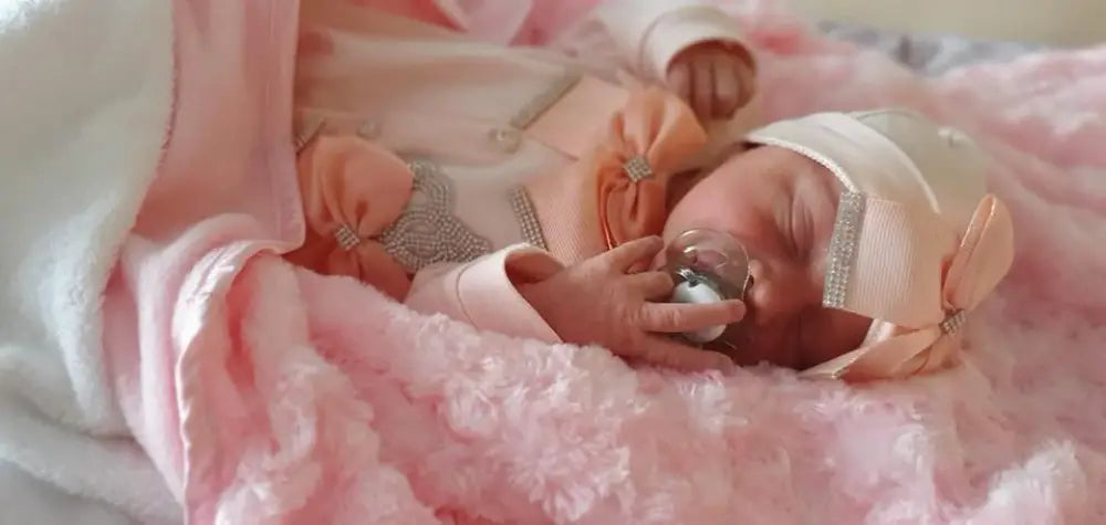 Exclusive Salmon Princess Playsuit Luxury With Diamond Crown - Baby Boxpakje