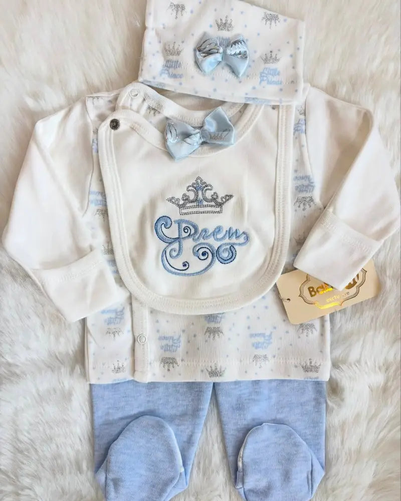 Little Prince Exclusive 4 Piece Luxury Newborn Gift Set Blue - Babyset