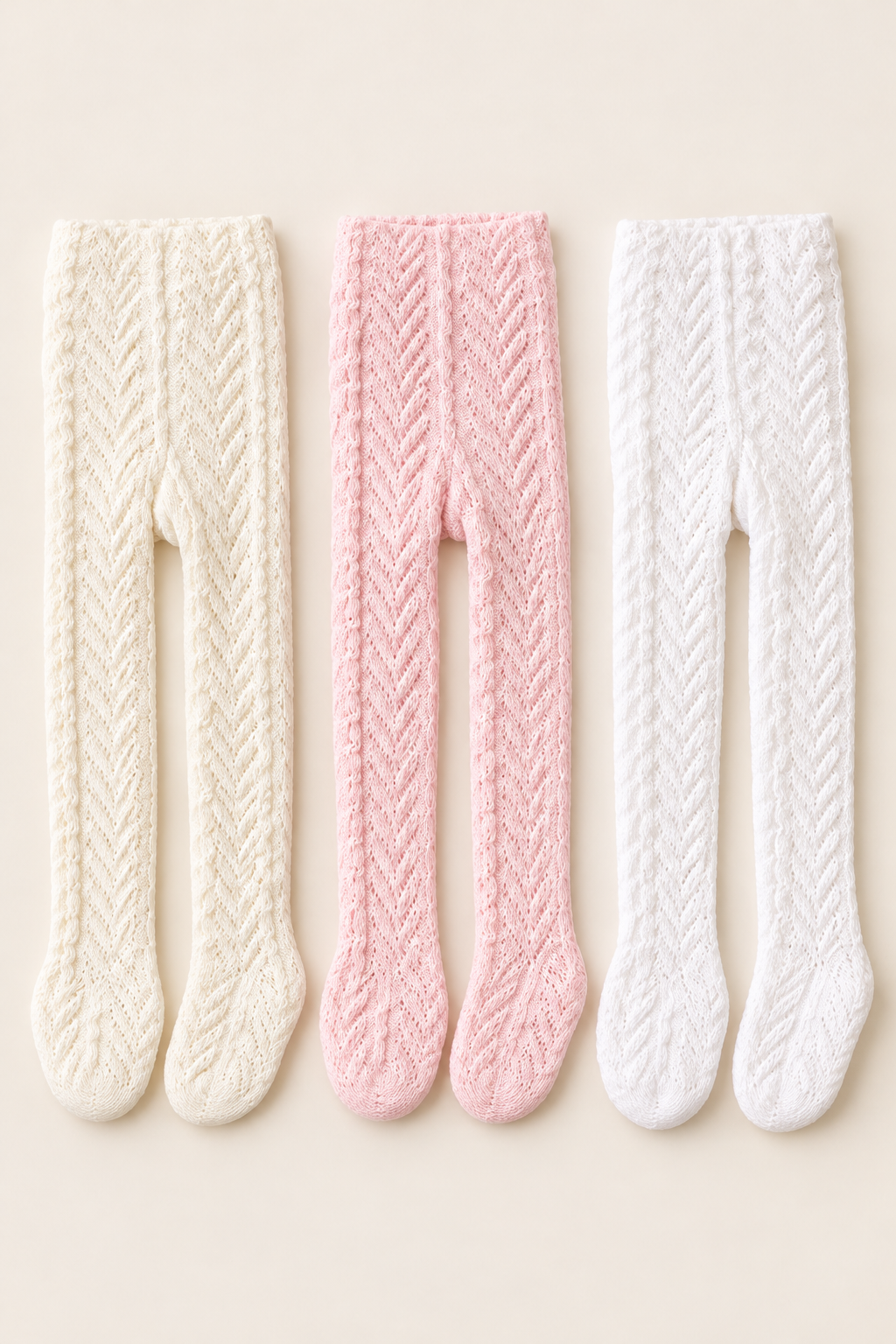 Maillots in crème, roze en wit zonder merkverpakking
