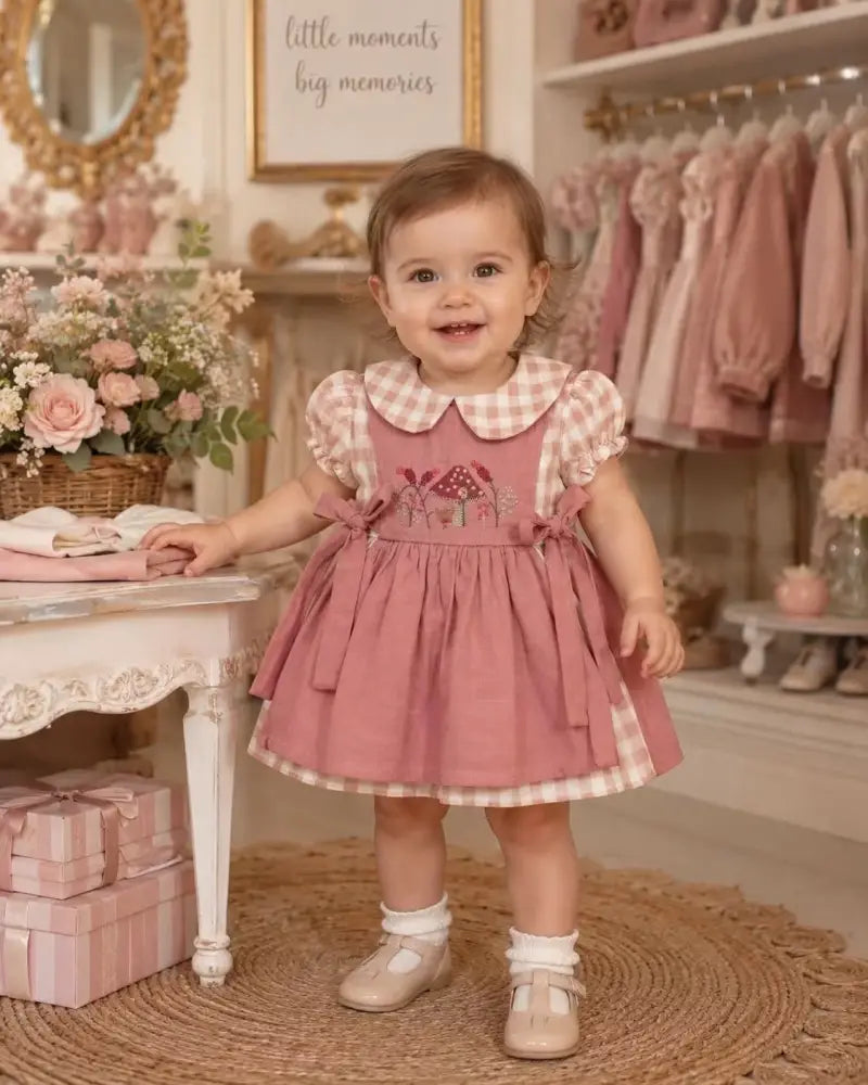 Woodland Rose Baby Dress - 68 - Babydress